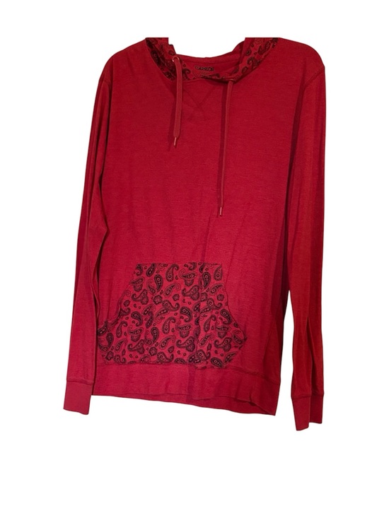 Carbon Tops - Carbon Red Paisley Pullover Hoodie